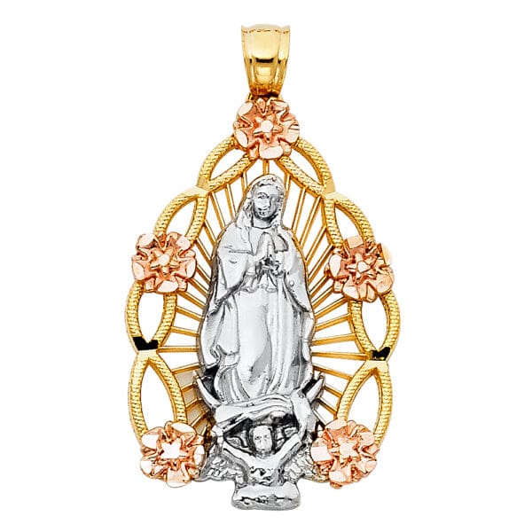14K 3C Our Lady of Guadalupe Pendant S15
