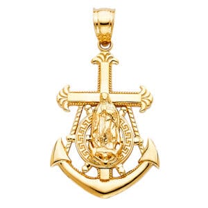 14KY Our Lady of Guadalupe Pendant S7