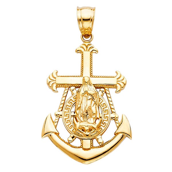 14KY Our Lady of Guadalupe Pendant S7