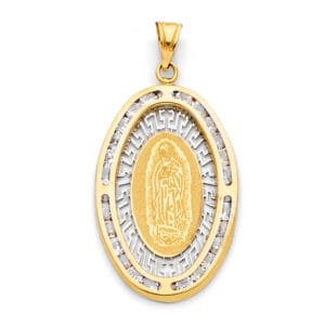 14KY Guadalupe CZ Pendant S3