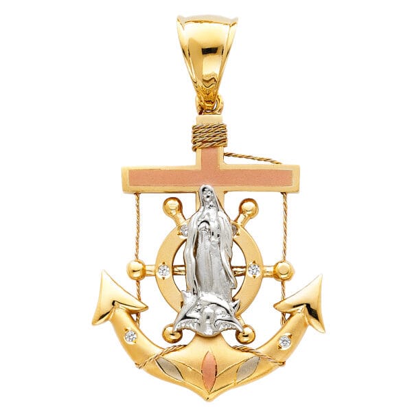 14K 3C Our Lady of Guadalupe Pendant S16