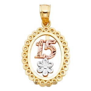 14K 3C 15 Years Pendant S13