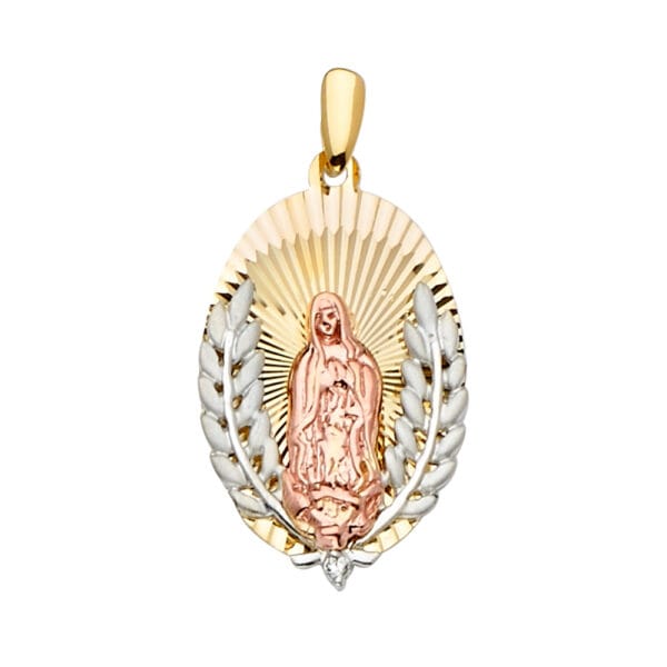 14K 3C Guadalupe Medal Pendant S1