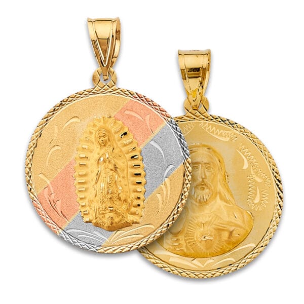 14K 3C Religious Stamp Pendant S39