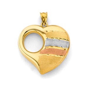 14K 3C Heart Pendant S6