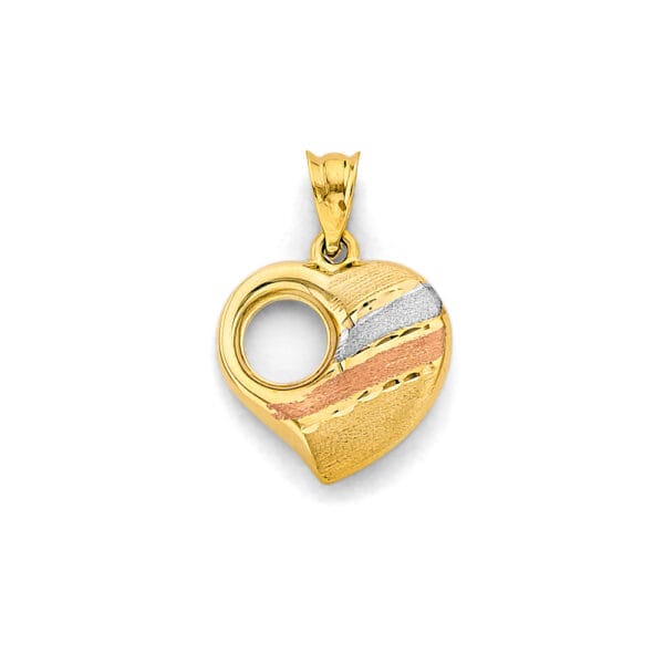 14K 3C Heart Pendant S2