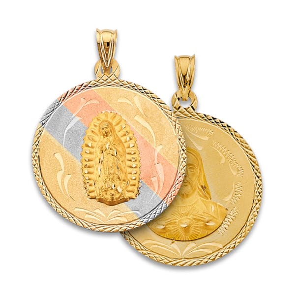 14K 3C Religious Stamp Pendant S40