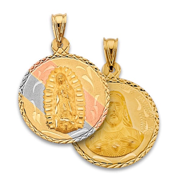 14K 3C Religious Stamp Pendant S41