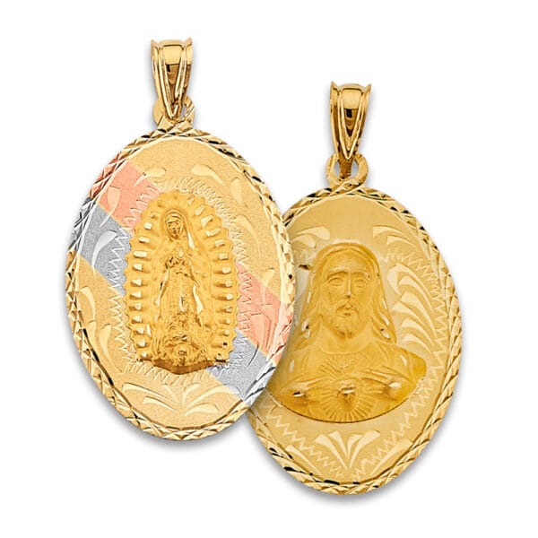 14K 3C Religious Stamp Pendant S42