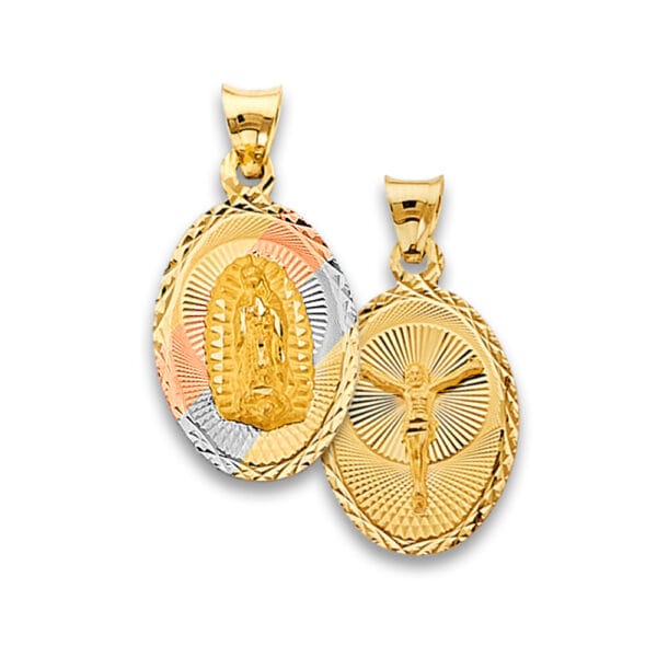 14K 3C Religious Stamp Pendant S44
