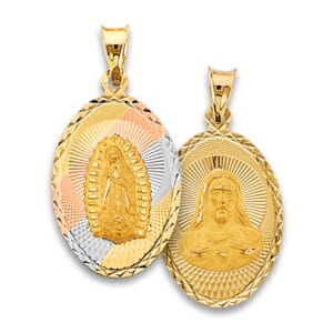 14K 3C Religious Stamp Pendant S45