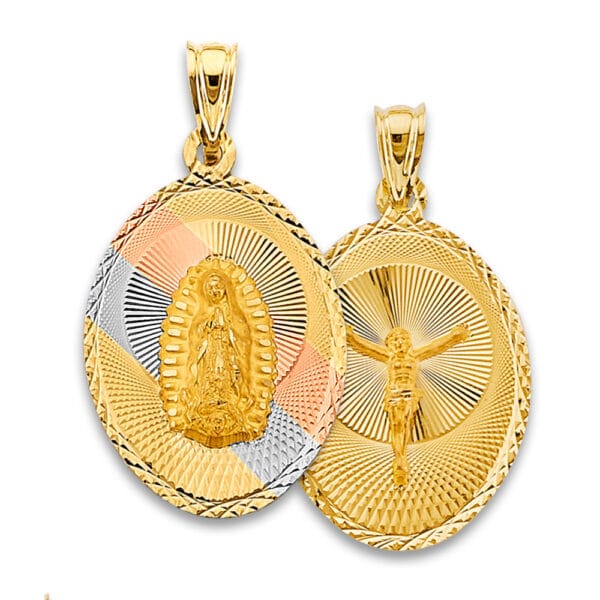 14K 3C Religious Stamp Pendant S46