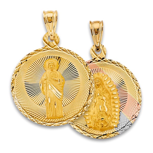 14K 3C Religious Stamp Pendant S48