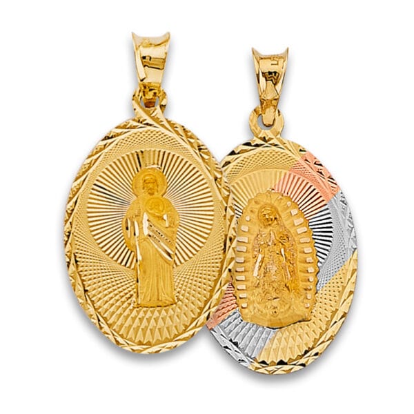 14K 3C Religious Stamp Pendant S50