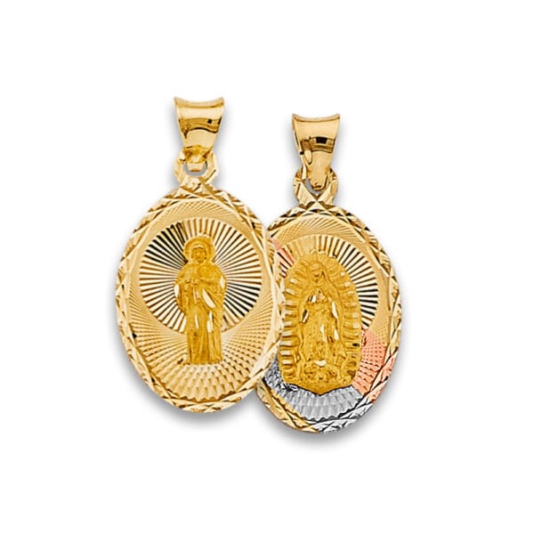 14K 3C Religious Stamp Pendant S52