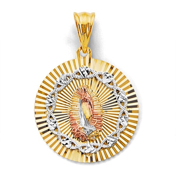 14K 3C Stamp Guadalupe Pendant S8