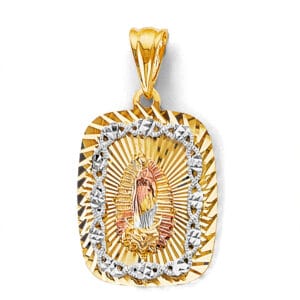 14K 3C Stamp Guadalupe Pendant S7