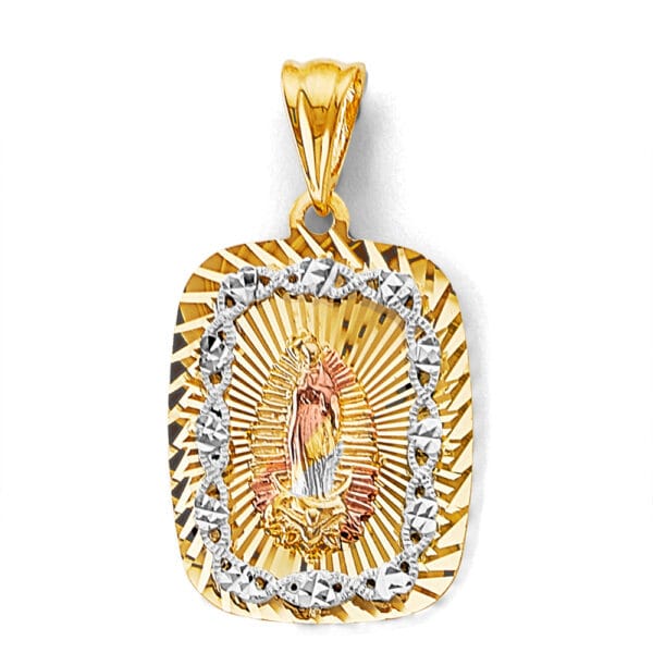 14K 3C Stamp Guadalupe Pendant S7