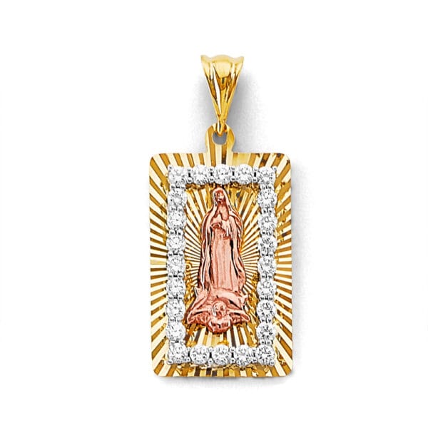 14K 3C Stamp Guadalupe Pendant S4