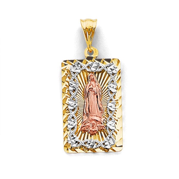 14K 3C Stamp Guadalupe Pendant S3