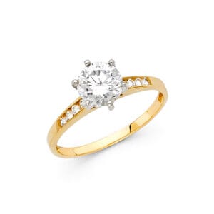 14KY CZ Engagement Ring S4