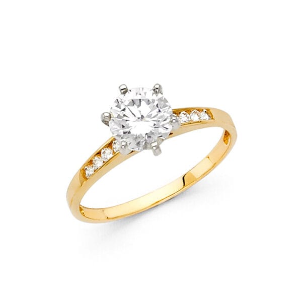 14KY CZ Engagement Ring S4