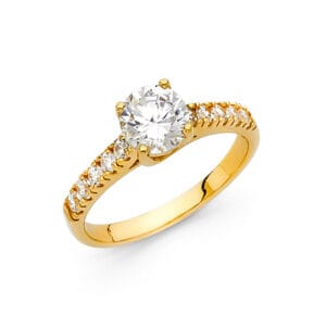 14KY CZ Engagement Ring S5