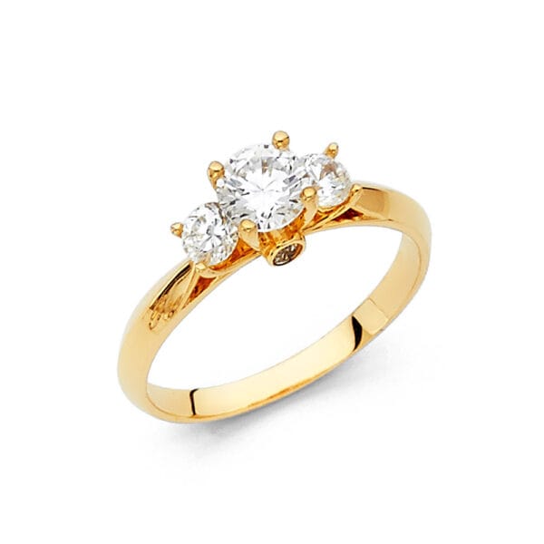 14KY CZ Engagement Ring S6