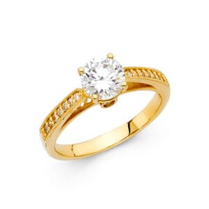 14KY CZ Engagement Ring S8