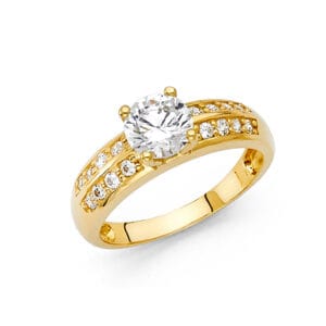 14KY CZ Engagement Ring S10