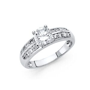 14KW CZ Engagement Ring S9