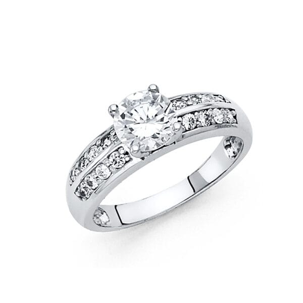14KW CZ Engagement Ring S9