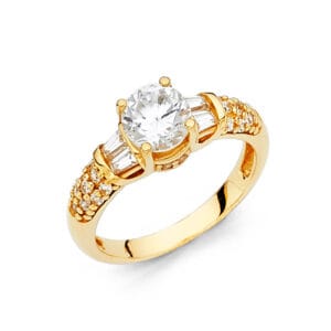 14KY CZ Engagement Ring S13