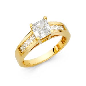 14KY CZ Engagement Ring S15
