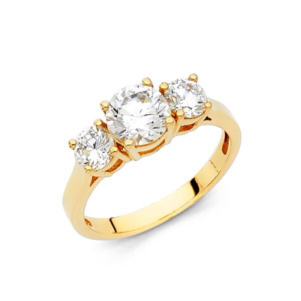 14KY CZ Engagement Ring S17