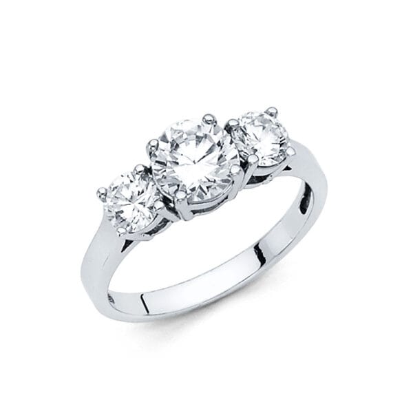 14KW CZ Engagement Ring S13