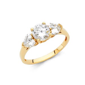 14KY CZ Engagement Ring S18