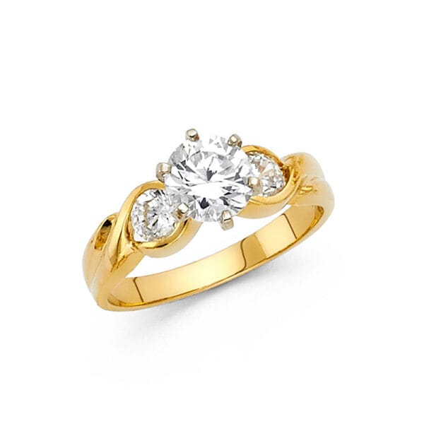 14KY CZ Engagement Ring S21