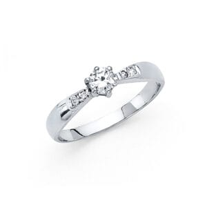 14KW CZ Engagement Ring S17