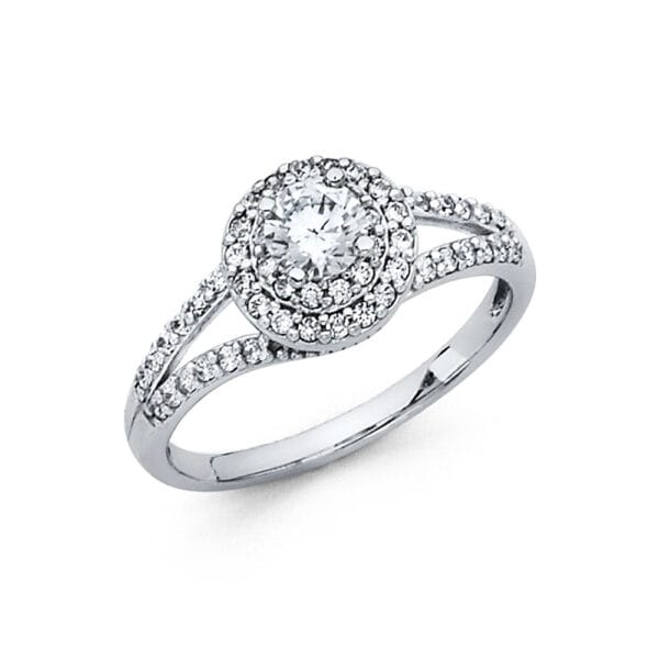 14KW CZ Engagement Ring S21