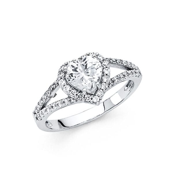 14KW CZ Engagement Ring S22