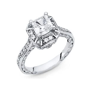 14KW CZ Engagement Ring S26