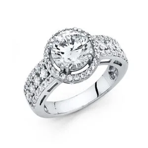 14KW CZ Engagement Ring S27