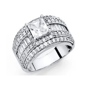 14KW CZ Engagement Ring S28