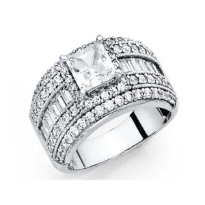 14KW CZ Engagement Ring S28
