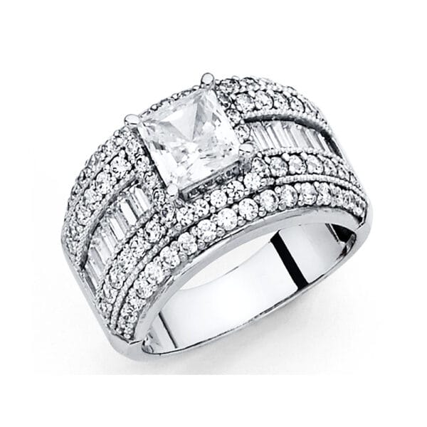 14KW CZ Engagement Ring S28
