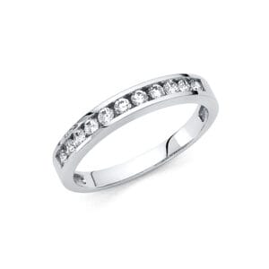 14KW CZ Wedding Band S1