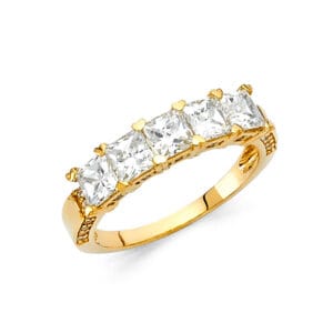 14KY CZ Wedding Band S9